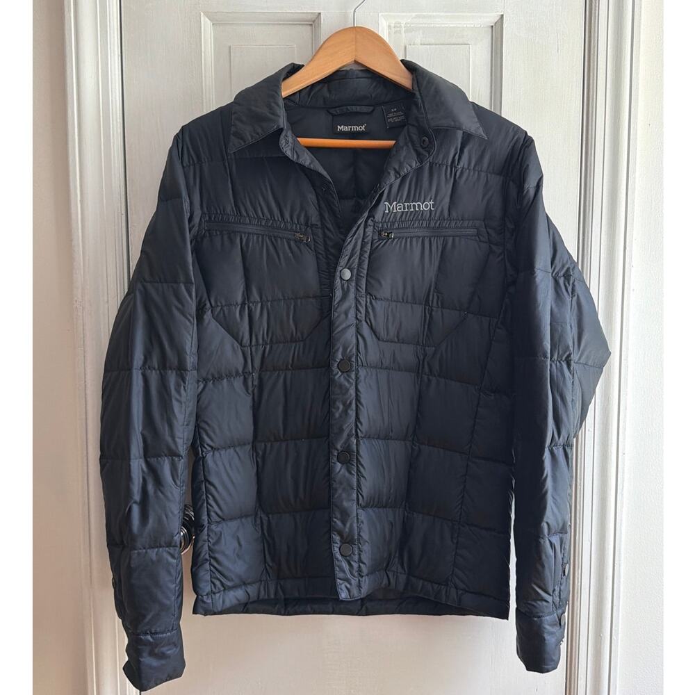 Marmot Black Insulated Down Puffer Jacket Size Small Lightweight Winter
